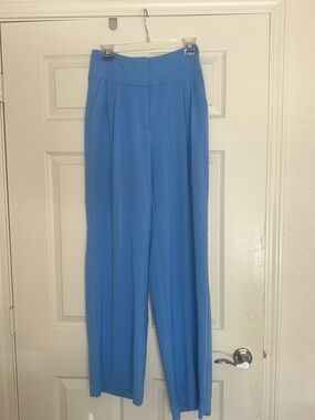 Blue Wide-Leg Women’s Dress Pants